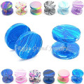 Crazy Body Jewelry Supplier 12MM Blue Anodized Unique Splatter Ear Plug